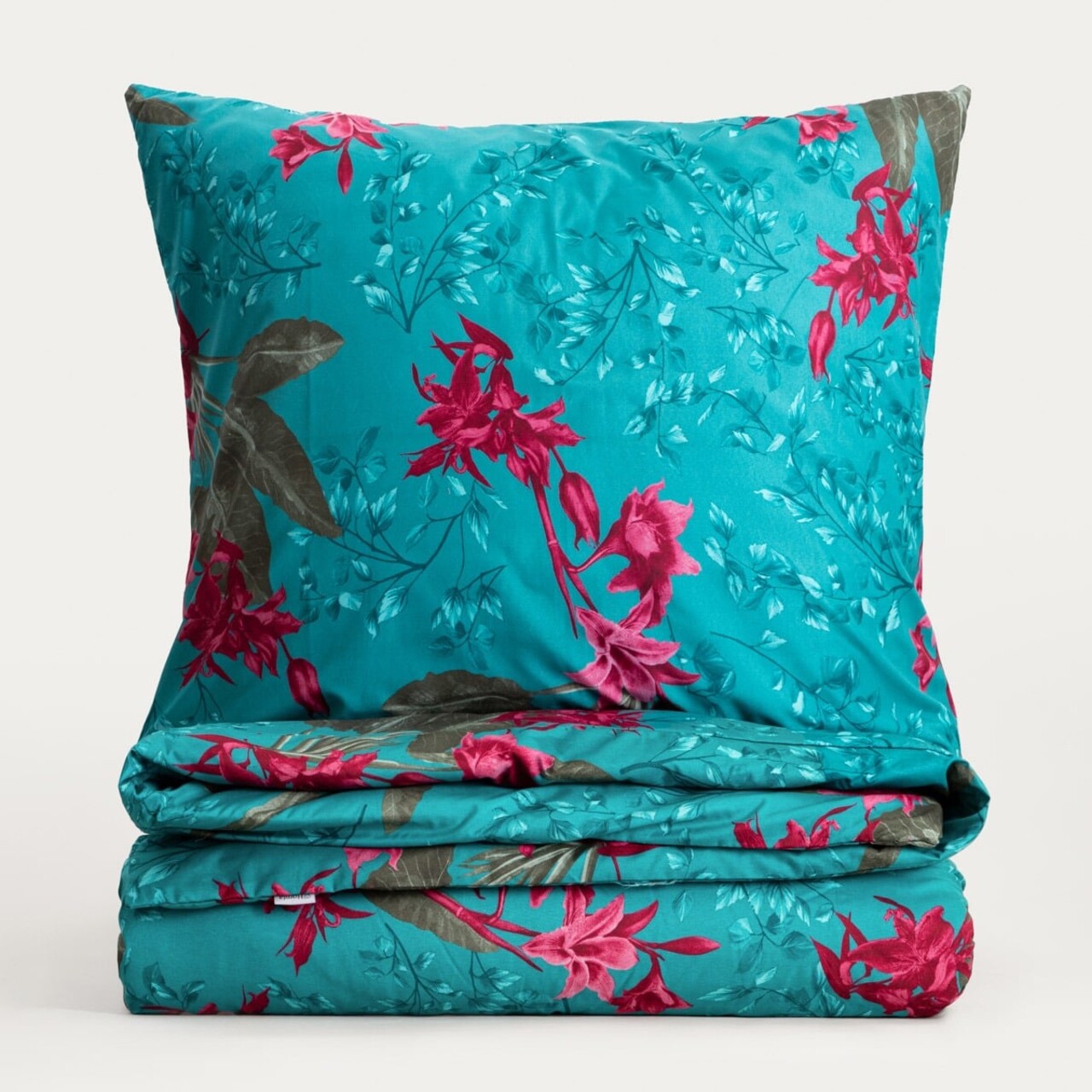 Lenjerie de pat King Size, Florelle, Homla, 200x220 cm, 3 piese, microfibra din poliester, multicolor - imagine 6